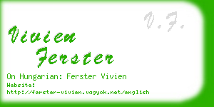 vivien ferster business card